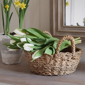 Novedad: Cestas de mimbre y junco marino tejidas estilo vintage, cajas y contenedores de almacenamiento de diseño especial, y percheros para ropa, suministrados desde Vietnam. - Product Image 4