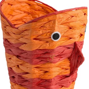 Clownfish Woven <b>Storage</b> Basket Ocean Orange Fish Shaped Toy Organizer Bin Cute Sea Animal Kids Nursery Hamper <b>Tall</b> - Product Image 2
