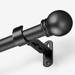 Adjustable 1\" Diameter Drapery Rods Finials B <b>Curtain</b> <b>Poles</b> <b>Tracks</b> <b>Accessories</b> for Windows 16-48 Inches Max Length 60 for Your - Product Image 1