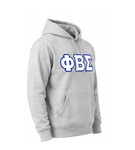 Sudadera con Capucha Bordada Gris de Invierno Phi Beta Sigma, Sudadera Informal Unisex de Forro Polar con Logotipo de Letras Griegas en la Parte Delantera, 100% Algodón - Product Image 4