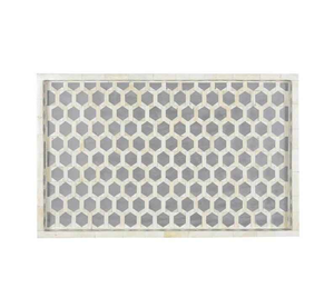 Bandeja de Servicio Ecológica para el Hogar con Platos y Vajilla con Incrustaciones de Hueso para una Elegante Decoración de Mesa para Regalos de blossom craft india - Product Image 1