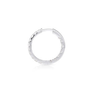 Pendientes de Aro con Diamantes Cultivados en Laboratorio de Oro de 14K, 1.4 CT, Diamantes Redondos, Baño de Rodio Medio, Joyería Fina de Lujo con Certificación IGI - Product Image 3