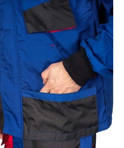 Veste de travail d'hiver en toile avec logo personnalisé, grande taille, coupe-vent, fermeture éclair, design de sécurité, broderie décorative, veste streetwear haut de gamme - Product Image 3