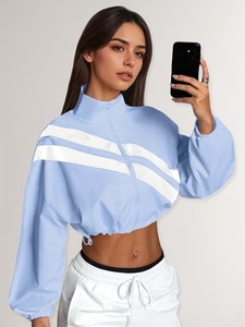 <b>Womens</b> Athleisure Tracksuit | Loose Cropped Full Zip <b>Jacket</b> & High Rise Fitness Tights Co Ord | Four Way Stretch Gym Clothes - Product Image 6