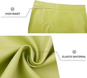 Minifalda de Cuero Genuino para Mujer, Diseño Personalizado, Cintura Alta, Corte Ajustado, Sexy, Falda de Cuero a la Moda, Fabricante OEM, Venta al Por Mayor - Product Image 4