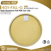 Fourniture d'usine 401 Couvercle POE 100mm en feuille d'aluminium durable et écologique à extrémité pelable, haute qualité d'étanchéité, pour boîtes alimentaires et boisson en plastique PET