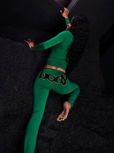 Casual Sporty Women 2 Piece Set <b>Short</b> <b>Top</b> Above Knee Solid Elastic Pants Tracksuit with Letter Print Zip-up Full <b>Sleeve</b> <b>Tops</b> - Product Image 6