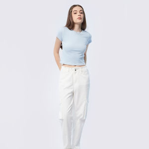 Vente en gros de t-shirts courts à manches courtes pour femmes, personnalisés, écologiques, respirants, de haute qualité, prix de vente promotionnel - Product Image 6