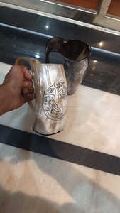 Taza para beber con cuerno de búfalo pulido vikingo de 500ml, mayorista indio, artesanía con estilo Animal para disfrutar de tu bebida favorita - Product Image 4