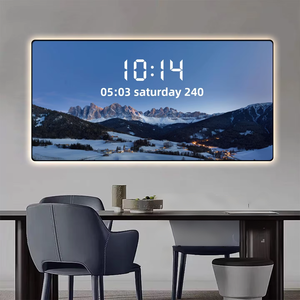 Reloj de Pared Digital con Marco de Diamantes de Porcelana y Cristal LED, Arte de Pared con Diseño de Paisaje, Decoración para Restaurantes con Cuadros de Regalo - Product Image 3