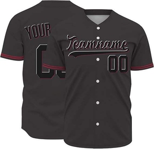 Nueva Camiseta de Béisbol Unisex con Nombre del Equipo Impreso en Impresión Digital, 100% Poliéster, Transpirable, Ecológica, de Secado Rápido e Impermeable - Product Image 1