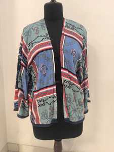 Kaftán 100% Algodón Ligero con Estampado Geométrico, Estilo Boho, Cuello en V, para Playa, Verano, Mini, Sin Mangas, con Cinturón, Diseño Vibrante en Contraste - Product Image 5