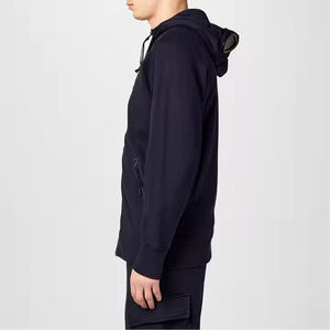 Sweat-shirts d'hiver pour hommes en polyester/coton, motif uni, fermeture éclair, séchage rapide, respirant, haute qualité, design personnalisé, tissu tricoté 350g - Product Image 1