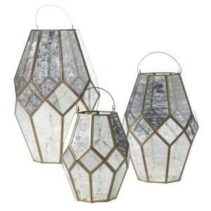 Portavelas de Cristal Mercurizado con Borde de Latón, Diseño Moderno, Mini Portavelas para Decorar la Oficina, el Hogar y Bodas - Product Image 4