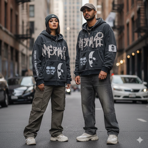 Men's Hoodies & Sweatshirts Heavyweight 500 GSM Cotton <b>Fleece</b> Custom Distressed Embroidery Acid Wash Cropped <b>Zipper</b> Hoodie - Product Image 4