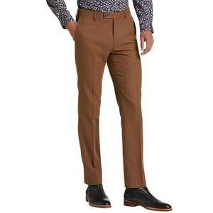 Pantalones de Vestir de Alta Calidad, Color Marrón, Corte Recto, Transpirables, Ajustados, Lisos, para Oficina, al por Mayor - Product Image 5