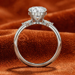 925 <b>Silver</b> Round Cut Moissanite <b>Ring</b> Classic <b>Solitaire</b> Engagement Bridal Jewelry Gift for Women Wedding <b>Ring</b> - Product Image 3