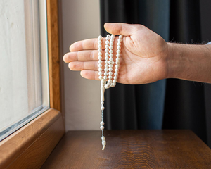 Tasbih Misbaha musulman en os de chameau et de buffle véritable, 99 perles de prière islamiques - Product Image 2