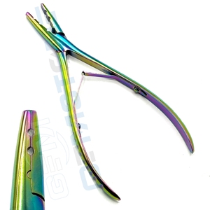 Professional 7 Inch 2-Hole Multifunction Hair <b>Extension</b> Pliers – Rainbow Stainless Steel Tool for Micro Rings Nano <b>Beads</b> - Product Image 5