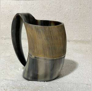 Tasses en corne, fabrication artisanale en Inde, produits artisanaux, tasse à boire en corne, nouveau design, corne naturelle, tasse à boire viking originale - Product Image 2