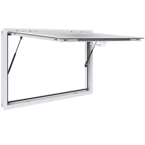 Finestra di Servizio in Alluminio 53x33 Pollici con Gancio per Tenda, Apertura a 85 Gradi per Chioschi e Food Truck - Product Image 1