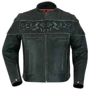 Vestes en cuir de qualité supérieure pour hommes, vestes décontractées d'hiver, vêtements d'extérieur en cuir véritable, veste en cuir de motard, toute l'année - Product Image 1