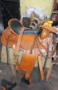 Selle d'équitation Western Pleasure pour une selle de cheval de cow-boy en cuir confortable idéale pour l'équitation quotidienne et l'équipement d'entraînement - Product Image 6