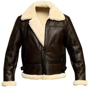 Fashionable Men's Genuine Leather <b>Jacket</b> Zipper Stand Collar Breathable Windproof Customized Pockets Winter <b>Punk</b> Retro Style - Product Image 1