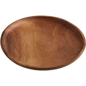 Natural Solid Mango Wood Charger <b>Plate</b> Sustainable Serving Tray Elegant Tableware For Hospitality Hotel And Banquet <b>Decor</b> <b>Plates</b> - Product Image 1