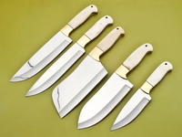 Ensemble de couteaux de chef professionnels en acier inoxydable de haute qualité, faits à la main, tranchants, orientation pour droitier, manche en bois personnalisé