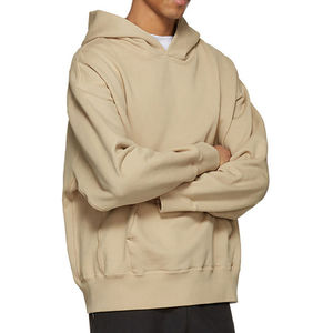 เสื้อฮู้ดผ้าฝ้ายสวมใส่สบายพร้อมชายเสื้อแบบริบและเชือกผูกปรับได้ - Product Image 4