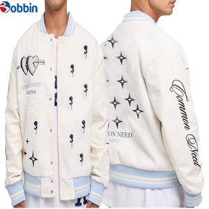 Blouson de baseball universitaire pour homme 2026 avec logo personnalisé, en cuir de mouton, style décontracté, col montant, coupe régulière, pour l'automne et l'hiver - Product Image 6