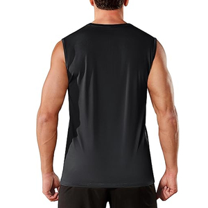 T-shirts sans manches pour hommes, vêtements de mode, coton et polyester, prix de gros, prix abordable, lavables - Product Image 5
