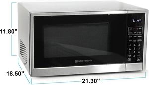 Four à convection, micro-ondes et friteuse à air 3-en-1, 1000W avec 10 niveaux de puissance et 12 fonctions prédéfinies - Product Image 4