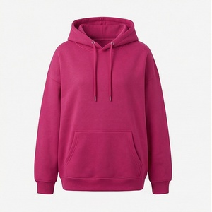 Women Oversized <b>Drop</b> Shoulder Hoodie Blank Pullover Sweatshirt Custom Logo Print High Quality Streetwear Fashion Wear - Product Image 1