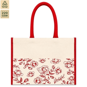 กระเป๋าผ้าแคนวาสเคลือบลามิเนต 220 GSM ขนาด 31x21x16 ซม. สำหรับใส่ของช้อปปิ้ง ใช้ซ้ำได้ สกรีนโลโก้ได้ ขายส่ง รับผลิตแบบ OEM รุ่น SS136-B - Product Image 2