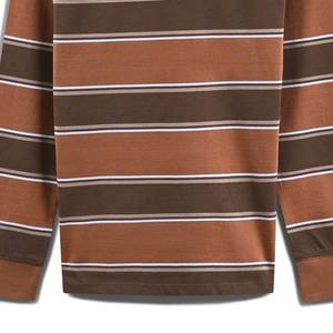 Maillot de rugby en coton à logo brodé personnalisé, chemise polo de rugby à manches longues pour homme, vêtements d'extérieur, design rayé - Product Image 6