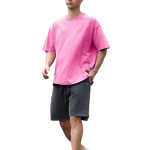เสื้อยืดโอเวอร์ไซส์พิมพ์โลโก้ตามสั่งสำหรับผู้ชาย สไตล์สตรีทแวร์ ทรงหลวม ไหล่ตก คุณภาพสูง เสื้อยืดลำลองแนวสปอร์ตสำหรับผู้ชาย - Product Image 2