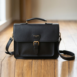 Regal Three Genuine Leather Briefcase Buckle Closure Multi-Functional Office Laptop Bag Men's Business Satchel Leather Bags Unis - Product Image 6