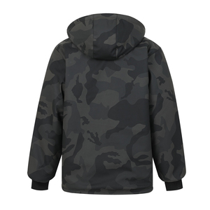 Men's Camouflage Hooded <b>Leather</b> <b>Jacket</b> Waterproof Windproof Thick Padded <b>Winter</b> Outerwear - Product Image 2