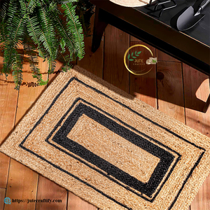 Natural Fiber Braided Jute Rug – Durable Eco Friendly <b>Carpet</b> for Living Room, Bedroom and Office Use - Product Image 2