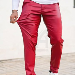 Pantalones de cuero para hombre hechos a medida con logotipo personalizado, diseño único, pantalones de cuero lavados para hombre de Alexandria Industries, precio al por mayor - Product Image 6
