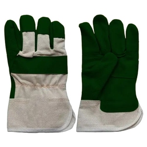 Gants de travail en cuir et coton canadiens de qualité supérieure, anti-vibration, en cuir de vachette grainé renforcé, avec bande de protection dorsale - Product Image 5