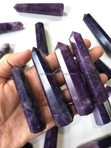 Lepidolite Naturelle Géante Sculptée de Qualité Supérieure Style Feng Shui Pierre Énergétique de Guérison Reiki Décoration d'Intérieur Faite à la Main - Product Image 3