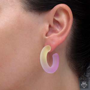 PRAO COMBO Rose Studs Aros de doble tono Colgantes abstractos-Pendientes de tuerca de moda con estilo - Product Image 4