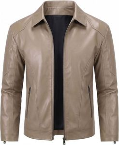 Chaqueta de Cuero para Hombre, Chaqueta de Invierno de Cuero Genuino Vintage, Ropa de Abrigo de Moda - Product Image 6