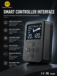 Masajeador de Pies y Piernas con 6 Cámaras de Compresión de Aire, Botas Inalámbricas con Vibración y Luz, Recuperación Muscular, Personalizable OEM ODM AS ALL STAR - Product Image 4