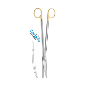 High Quality Stainless Steel TC SIMS CURVED OPERATING SCISSORS Gold Plated Handle 20 cm Surgical Instruments Manufac & Exporter - Product Image 4