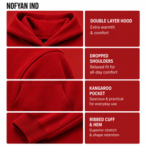 Fabricante de Sudaderas Extra Grandes Personalizadas, Sudaderas con Capucha de Algodón Grueso OEM, Proveedor de Marca Privada para Sudaderas Extra Grandes Unisex - Product Image 2
