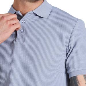 Ensemble polo et short côtelé décontracté bleu clair pour homme 2026 – Tenue deux pièces avec chemise à manches courtes et short assorti pour l'été - Product Image 6